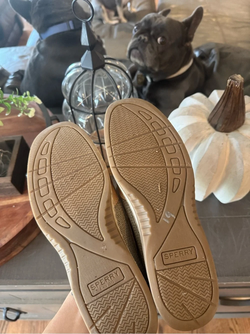 Sperry Top-Sider Tan Leather Boat Shoes Memory Foam Comfort Casual Size 7.5